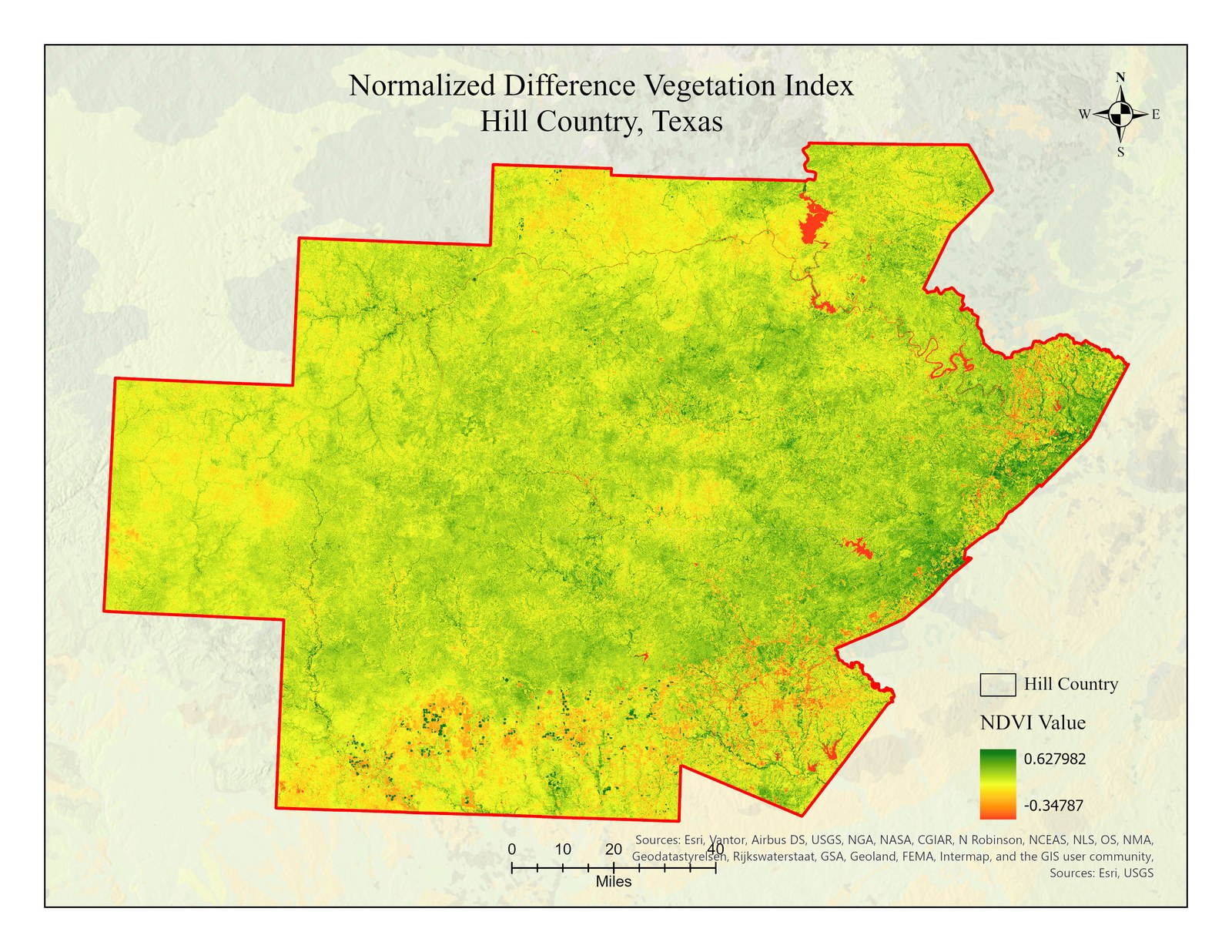 NDVI map
