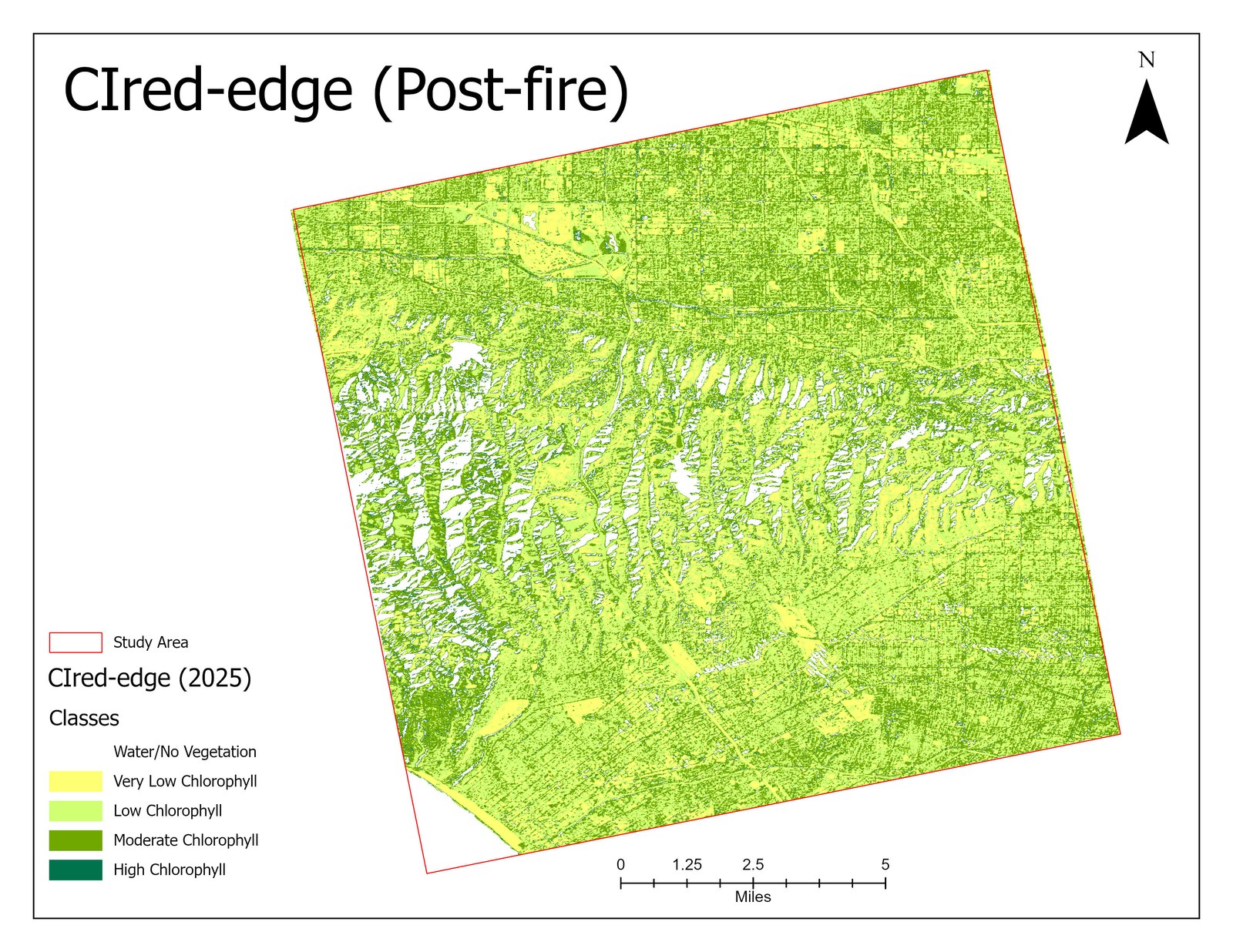 CIred-edge post-fire